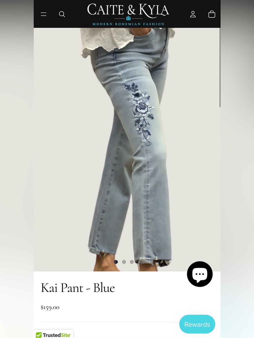 Caite and Kyla - Kyla Seo Kai Pant Bootcut Embroidered Jeans